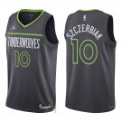 Timberwolves #10 Wally Szczerbiak Black Statement Swingman Jersey