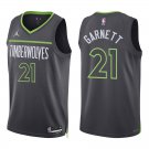 Timberwolves #21 Kevin Garnett Black Statement Swingman Jersey