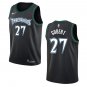 Timberwolves #27 Rudy Gobert Black Throwback Swingman Jersey