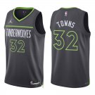 Timberwolves #32 Karl-Anthony Towns Black Statement Swingman Jersey