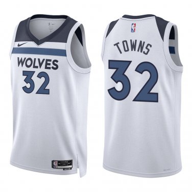 Timberwolves #32 Karl-Anthony Towns White Swingman Jersey