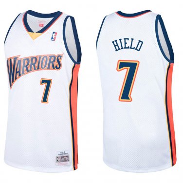 Warriors #7 Buddy Hield White Throwback Swingman Jersey