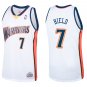 Warriors #7 Buddy Hield White Throwback Swingman Jersey