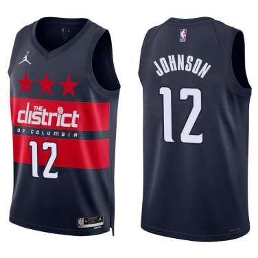 Washington Wizards #12 Tre Johnson Navy Jersey