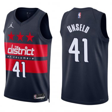 Wizards #41 Wes Unseld Navy Swingman Jersey