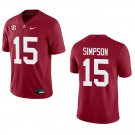 Alabama Crimson Tide #15 Ty Simpson Red Stitched Jersey
