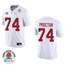 Alabama Crimson Tide #74 Kadyn Proctor White Stitched Jersey Rose Bowl