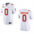 Clemson Tigers #0 Jamal Anderson White Stitched Jersey