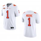 Clemson Tigers #1 T.J. Moore White Stitched Jersey
