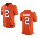 Clemson Tigers #2 Cade Klubnik Orange Stitched Jersey