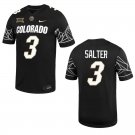 Colorado Buffaloes #3 Kaidon Salter Black Gold Stitched Jersey