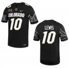Colorado Buffaloes #10 Julian Lewis Black Gold Stitched Jersey