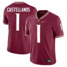 Florida State Seminoles #1 Tommy Castellanos Red Stitched Jersey