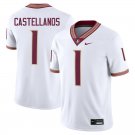 Florida State Seminoles #1 Tommy Castellanos White Stitched Jersey