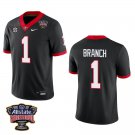 Georgia Bulldogs #1 Zachariah Branch Black Stitched Jersey Sugar Bowl
