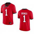 Georgia Bulldogs #1 Zachariah Branch Red Stitched Jersey