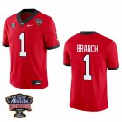 Georgia Bulldogs #1 Zachariah Branch Red Stitched Jersey Sugar Bowl