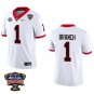 Georgia Bulldogs #1 Zachariah Branch White Stitched Jersey Sugar Bowl