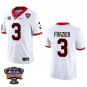 Georgia Bulldogs #3 Nate Frazier White Stitched Jersey Sugar Bowl