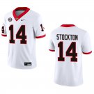 Georgia Bulldogs #14 Gunner Stockton White Stitched Jersey