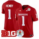 Indiana Hoosiers #1 Roman Hemby Red Stitched Jersey Rose Bowl