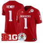 Indiana Hoosiers #1 Roman Hemby Red Stitched Jersey Rose Bowl