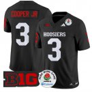 Indiana Hoosiers #3 Omar Cooper Jr. Black Stitched Jersey Rose Bowl