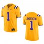 LSU Tigers #1 Aaron Anderson Gold Stitched Jersey