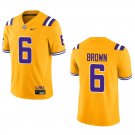 LSU Tigers #6 Barion Brown Gold Stitched Jersey