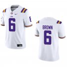 LSU Tigers #6 Barion Brown White Stitched Jersey