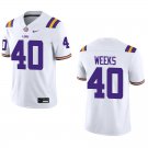 LSU Tigers #40 Whit Weeks White Stitched Jersey