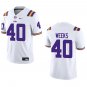 LSU Tigers #40 Whit Weeks White Stitched Jersey