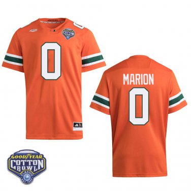 Miami Hurricanes #0 Keelan Marion Orange Stitched Jersey Cotton Bowl