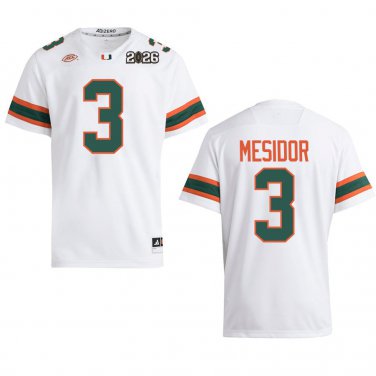 Miami Hurricanes #3 Akheem Mesidor White 2026 Championship Jersey