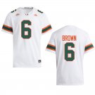 Miami Hurricanes #6 CharMar Brown White Stitched Jersey
