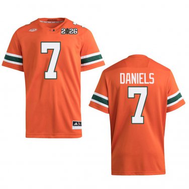 Miami Hurricanes #7 CJ Daniels Orange 2026 Championship Jersey