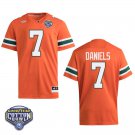 Miami Hurricanes #7 CJ Daniels Orange Stitched Jersey Cotton Bowl