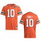 Miami Hurricanes #10 Malachi Toney Orange 2026 Championship Jersey Miami Hurricanes #10 Malachi Toney Orange 2026 Championship Jersey