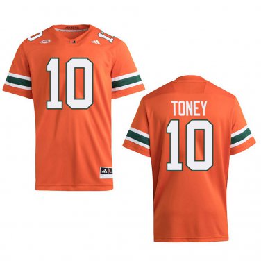 Miami Hurricanes #10 Malachi Toney Orange Stitched Jersey