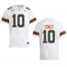 Miami Hurricanes #10 Malachi Toney White Stitched Jersey