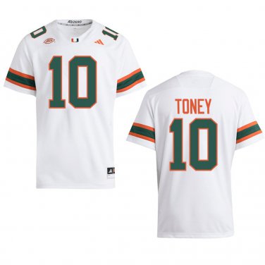 Miami Hurricanes #10 Malachi Toney White Stitched Jersey