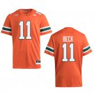 Miami Hurricanes #11 Carson Beck Orange Stitched Jersey