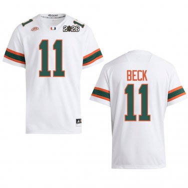 Miami Hurricanes #11 Carson Beck White 2026 Championship Jersey