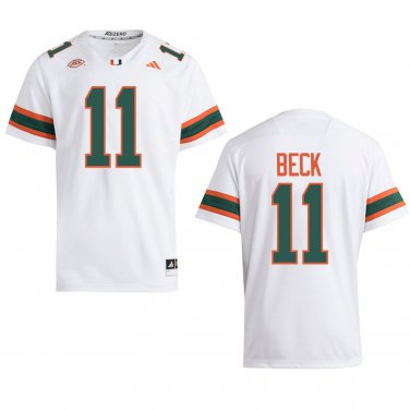 Miami Hurricanes #11 Carson Beck White Stitched Jersey
