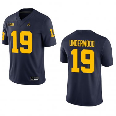 Michigan Wolverines #19 Bryce Underwood Navy Stitched Jersey