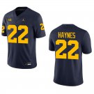 Michigan Wolverines #22 Justice Haynes Navy Stitched Jersey