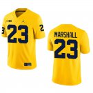 Michigan Wolverines #23 Jordan Marshall Gold Stitched Jersey
