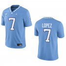 North Carolina Tar Heels #7 Gio Lopez Blue Stitched Jersey