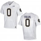 Notre Dame Fighting Irish #0 Malachi Fields White Stitched Jersey