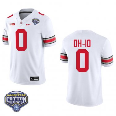 Ohio State Buckeyes #0 OH-IO White Stitched Jersey Cotton Bowl